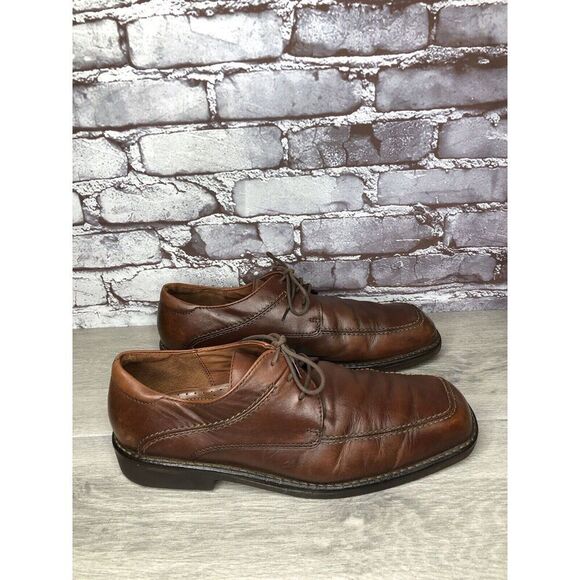 Ecco Vibram Gumlite Brown Leather Square Toe Oxfords Dress Shoes Men Sz 45EU/12M main image 16